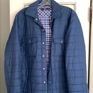 Vineyard Vines Men's Blue Quilted Jacket